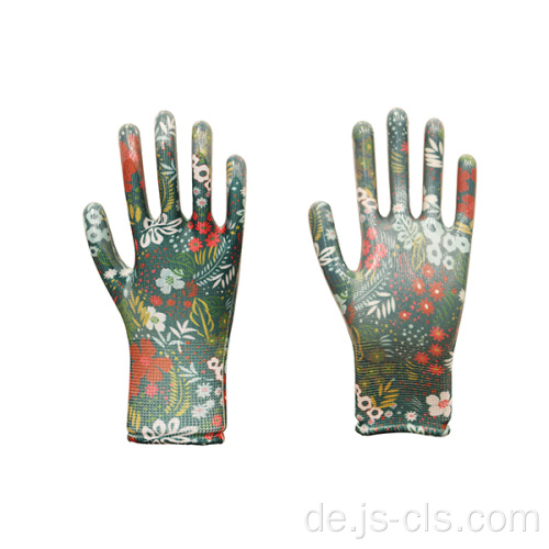 Gartenserie bedruckte Polyeste Gartenklauenhandschuhe